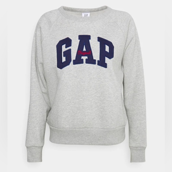 GAP Logo Sweatshirt in Heather Gray - Picture 3 of 8